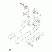 Схема вузла: Задній амортизатор для Suzuki VZ800 Marauder
