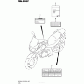 Схема вузла: Інформаційні наклейки (Dl650Xal6 E03) для Suzuki DL650 V-Strom