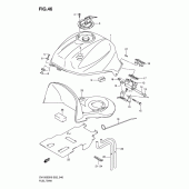 Схема узла: Топливный бак для Suzuki SV1000