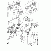 Схема вузла: Електропроводка (Model k3/k4) для Suzuki AN400 Burgman (EU analogue of SkyWave)