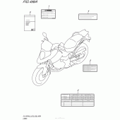 Схема узла: Информационные наклейки (Dl1000Al5 E03) для Suzuki DL1000 V-Strom