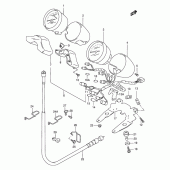 Схема вузла: Спідометр (Model t/v/w/x) для Suzuki GSF600 Bandit S