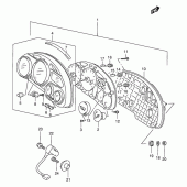 Схема узла: Спидометр (Model y) для Suzuki GSX600 Katana