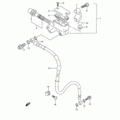 Схема вузла: Передній гальмівний циліндр (Model t p37) для Suzuki RMX250