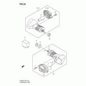 Схема узла: Поворотники (Model k7/k8) для Suzuki DL650 V-Strom