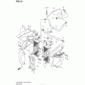 Схема узла: Радиатор (Dr-Z400Sl3 E33) для Suzuki DR-Z400 DR-Z400S