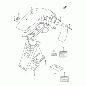 Схема вузла: Заднє крило для Suzuki DR250