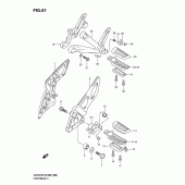 Схема узла: Подножки для Suzuki GSX650
