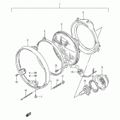 Схема вузла: Фара (Model l/m/n e1, e2) для Suzuki VX800