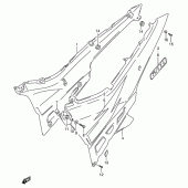 Схема вузла: Бічні панелі для Suzuki GSX600 Katana