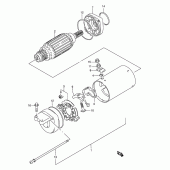 Схема вузла: Стартер електричний (See note) для Suzuki LS650 Savage