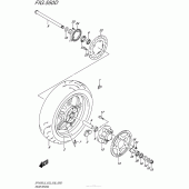 Схема вузла: Заднє колесо (Sfv650Al5 E28) для Suzuki SFV650 Gladius