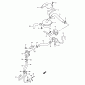 Схема вузла: Система індукції повітря (Model n/p/r/s/t: e18, e39) для Suzuki GS500