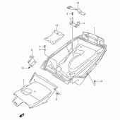 Схема вузла: Багажник для шолома (Model x/y) для Suzuki AN400 Burgman (EU analogue of SkyWave)