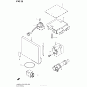 Схема вузла: Електроустаткування (An650L4 E33) для Suzuki AN650 Burgman (EU analogue of SkyWave)