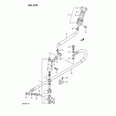 Схема узла: Задний тормозной цилиндр (Model l) для Suzuki RM125