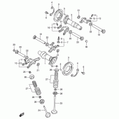 Схема вузла: Розподільний вал & Клапан для Suzuki VS800 Intruder 800