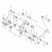 Схема вузла: Важіль прогресії (Model k1) для Suzuki RM125