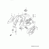 Схема вузла: Паливний бак для Suzuki DR650 DR650S