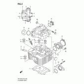 Схема вузла: Головка циліндра для Suzuki RV125