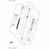 Схема вузла: Вилка передньої осі для Suzuki TU250