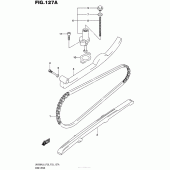 Схема узла: Цепь ГРМ & Натяжитель & Успокоитель для Suzuki UH200 Burgman