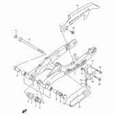 Схема вузла: Задній важіль підвіски (Model k/l) для Suzuki TS125