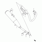 Схема вузла: Вихлопна система для Suzuki DR-Z250