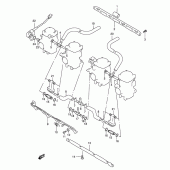 Схема вузла: З'єднувачі карбюратора для Suzuki GSX750