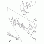 Схема вузла: Водяний насос для Suzuki RF600