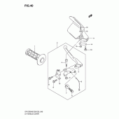 Схема узла: Левая ручка руля для Suzuki DR-Z250