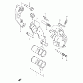 Схема узла: Передний тормозной суппорт для Suzuki RMX250