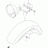Схема узла: Кожух фары (Model k3) для Suzuki GZ250 Marauder