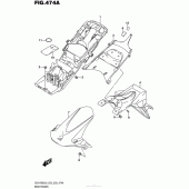 Схема вузла: Заднє крило Suzuki GSX-R600