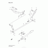 Схема узла: Задний тормоз для Suzuki VZ800 Boulevard M50