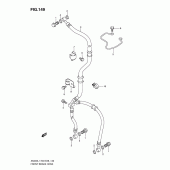 Схема узла: Передний тормозной шланг (An400l1 e33) для Suzuki AN400 Burgman (EU analogue of SkyWave)