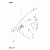 Схема вузла: Система вентиляції бензобака (An400Al3 E33) для Suzuki AN400 Burgman (EU analogue of SkyWave)