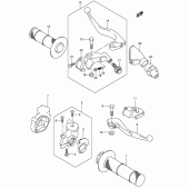 Схема вузла: Ручки керма (Model k4/k5/k6) для Suzuki RM125
