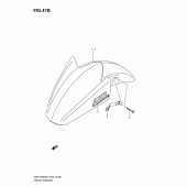 Схема вузла: Переднє крило (Model l0) для Suzuki GSF1250 Bandit