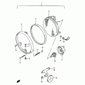 Схема вузла: Фара (Gsf1200t/v/w/x/y) для Suzuki GSF1200 Bandit