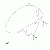 Схема вузла: Переднє крило (Model k5/k6) для Suzuki GSX1300 Hayabusa