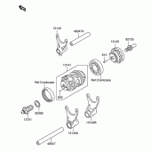 Схема вузла: Перемикання/вилка перемикання для Suzuki RM-Z250