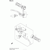 Схема узла: Ручки руля для Suzuki GSX-R1000