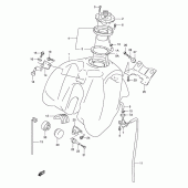 Схема узла: Топливный бак для Suzuki XF650 Freewind