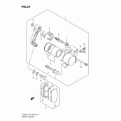 Схема вузла: Передні гальмівні супорти для Suzuki LS650 Boulevard S40