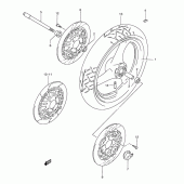 Схема вузла: Переднє колесо Suzuki RGV250