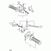 Схема вузла: Handle grip - lever (Rm100t) для Suzuki RM100