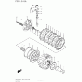 Схема вузла: Зчеплення для Suzuki TU250