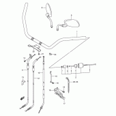 Схема вузла: Кермо & Тросики (Model k1/k2/k3/k4) для Suzuki VL800 Intruder Volusia