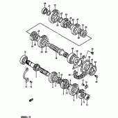 Схема узла: Трансмиссия для Suzuki DR800